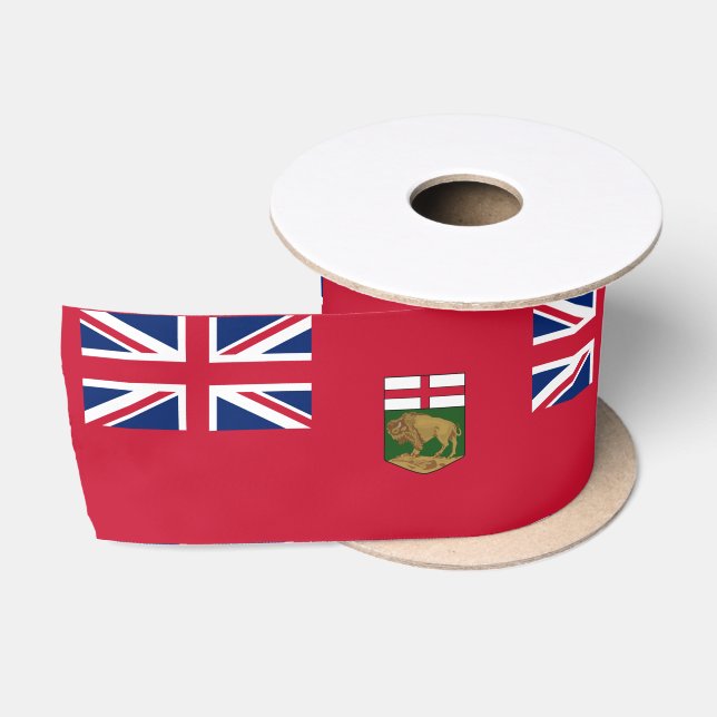 Ruban En Satin Drapeau du Manitoba (Bobine)