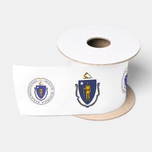 Ruban En Satin Drapeau du Massachusetts
