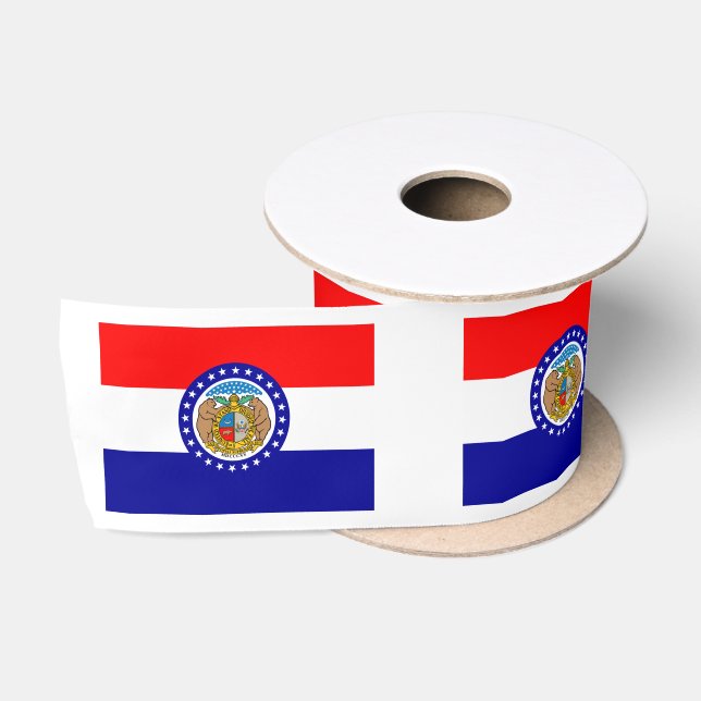 Ruban En Satin Drapeau du Missouri (Bobine)