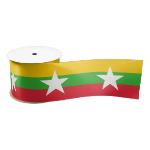 Ruban En Satin Drapeau du Myanmar