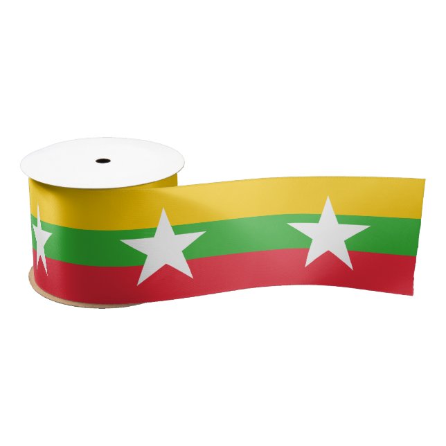 Ruban En Satin Drapeau du Myanmar (Bobine)