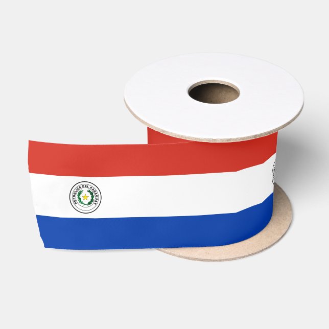 Ruban En Satin Drapeau du Paraguay (Bobine)