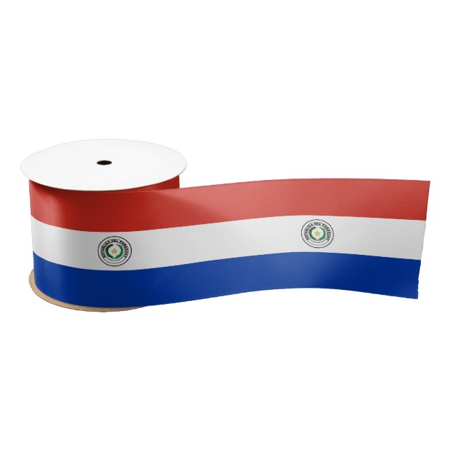 Ruban En Satin drapeau du Paraguay (Bobine)