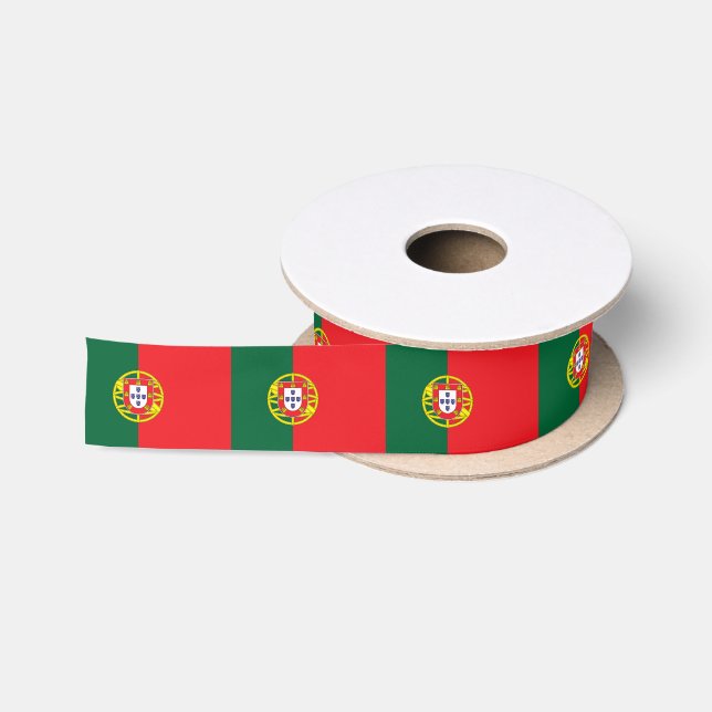 Ruban En Satin Drapeau du Portugal (Bobine)