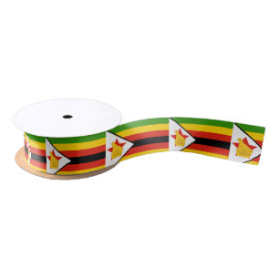 Ruban En Satin Drapeau du Zimbabwe