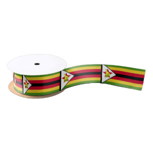 Ruban En Satin Drapeau du Zimbabwe