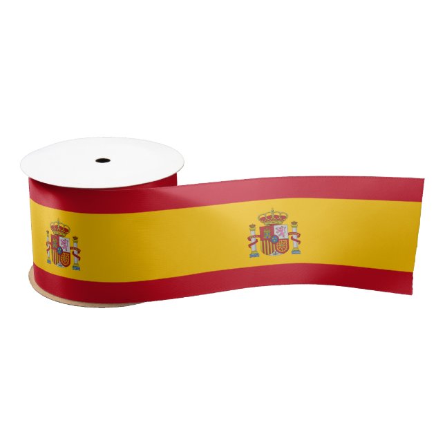 Ruban En Satin Drapeau espagnol (Espagne) (Bobine)