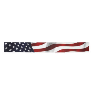 RUBAN EN SATIN DRAPEAU ÉTATS-UNIS D'AMÉRIQUE