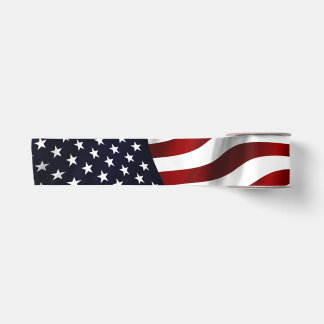 RUBAN EN SATIN DRAPEAU ÉTATS-UNIS D'AMÉRIQUE