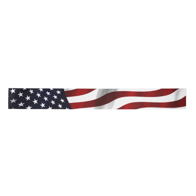 RUBAN EN SATIN DRAPEAU ÉTATS-UNIS D'AMÉRIQUE (Devant)