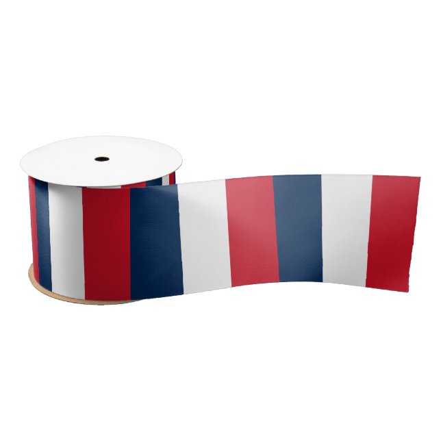 Ruban En Satin Drapeau français (Bobine)