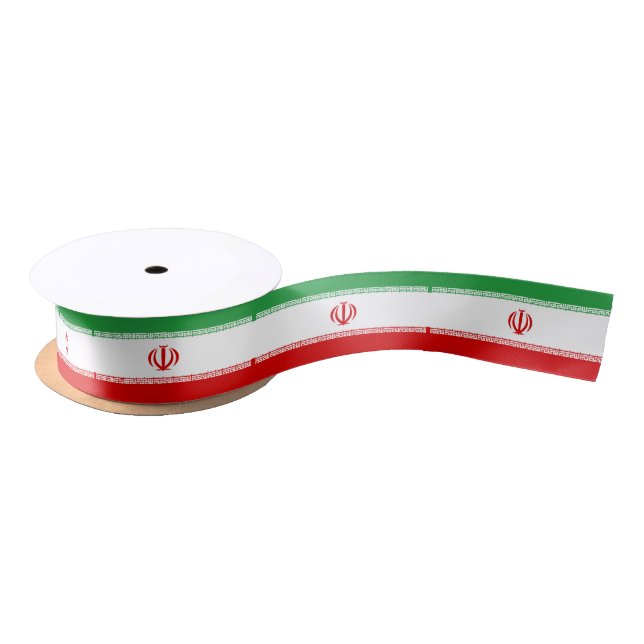 Ruban En Satin Drapeau Iran (Bobine)