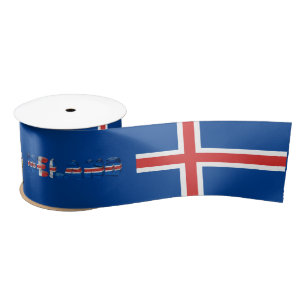 Ruban En Satin Drapeau islandais
