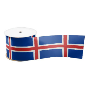 Ruban En Satin Drapeau islandais et voyage en Islande, vacances/s
