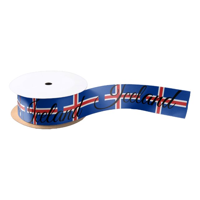 Ruban En Satin Drapeau islandais & Voyage islandais, vacances / s (Bobine)