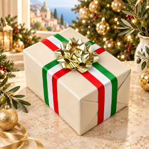 Ruban En Satin Drapeau Italien Rouge Blanc Vert Noël
