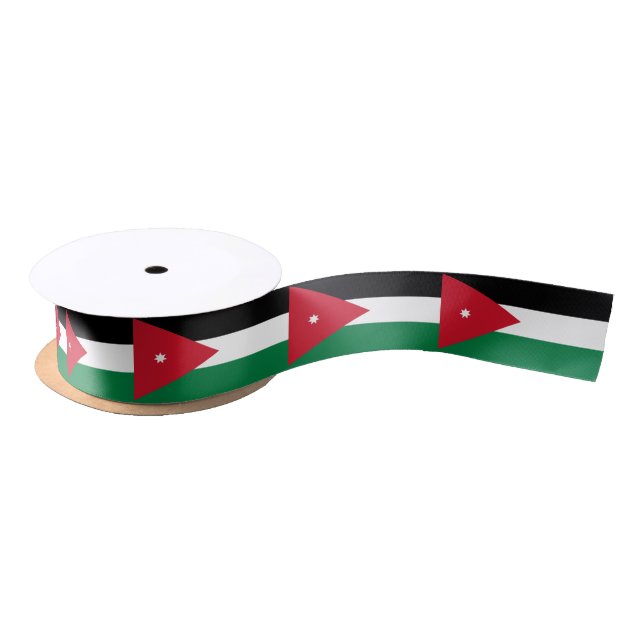 Ruban En Satin Drapeau Jordanie (Bobine)
