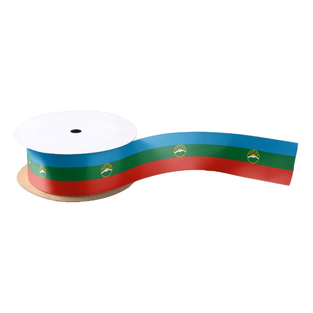 Ruban En Satin Drapeau Karachay Cherkessia (Bobine)