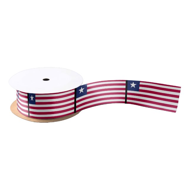 Ruban En Satin Drapeau libérien (Bobine)