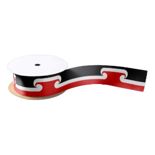 Ruban En Satin Drapeau Maori & Mode Maori, Rugby/sports NZ fans