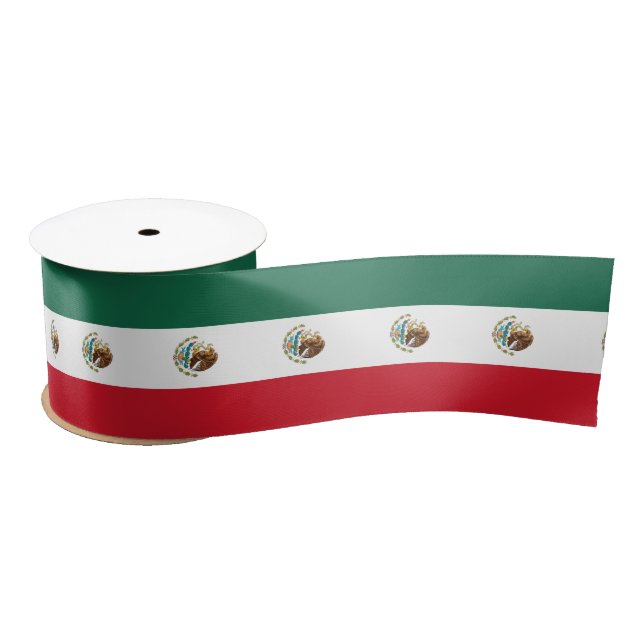 Ruban En Satin Drapeau mexicain classique (Bobine)