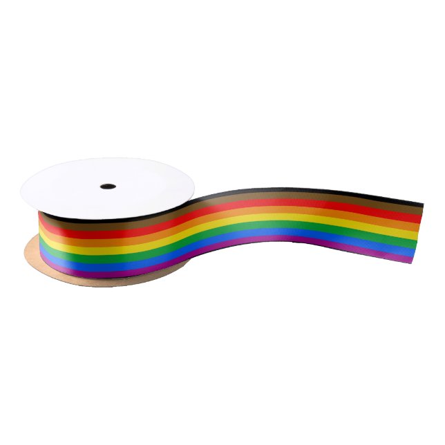 Ruban En Satin Drapeau Philly Rainbow Pride (Bobine)