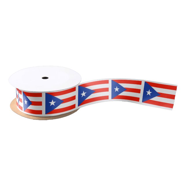 Ruban En Satin Drapeau porto-ricain Boricua Banderas 4Marta (Bobine)