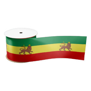 Ruban En Satin Drapeau rastafarien (Rastafarianisme) (Rasta)