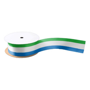 Ruban En Satin Drapeau Sierra Leone Couleurs officielles