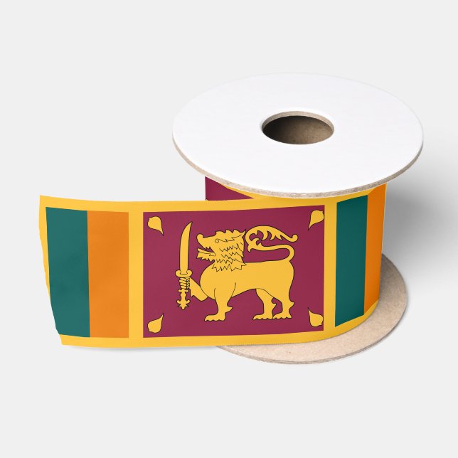 Ruban En Satin Drapeau Sri Lanka (Bobine)