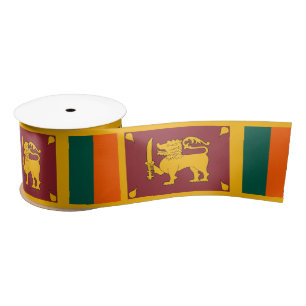 Ruban En Satin Drapeau Sri Lanka Ribbon, Vacances / Sports
