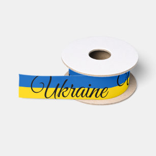 Ruban En Satin Drapeau ukrainien & voyage en Ukraine, vacances /