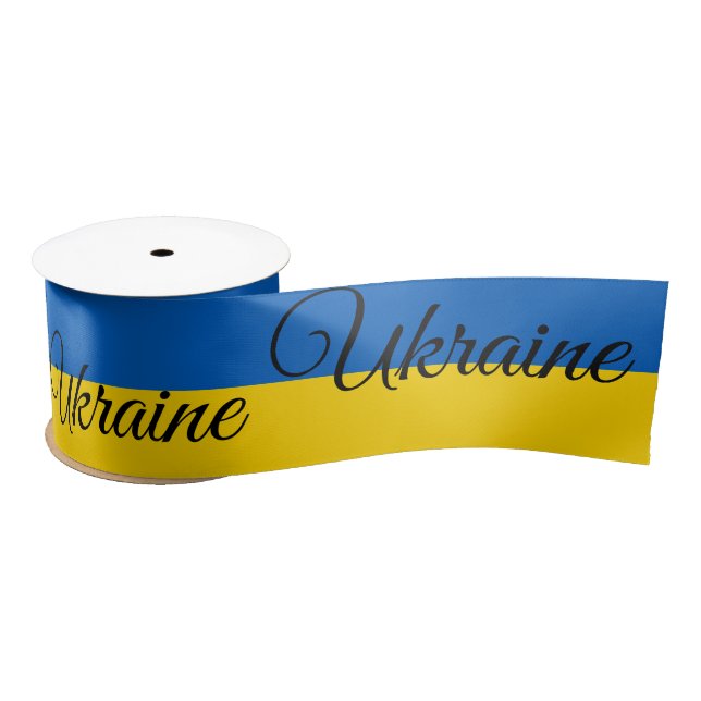 Ruban En Satin Drapeau ukrainien & Voyage Ukraine, mariages / spo (Bobine)