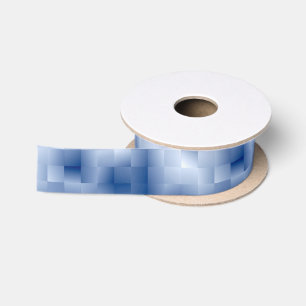 Ruban En Satin Dreamy Blue Tones dans un Motif Carré