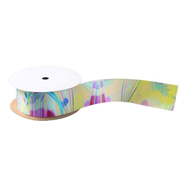 Ruban En Satin Easter Pastel Abstract Party Grosgrain Ribbon (Bobine)