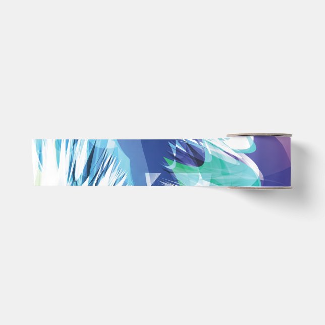 RUBAN EN SATIN EAU SPLASH (Devant)