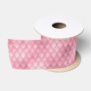 Ruban En Satin Écailles de dragon rose vif