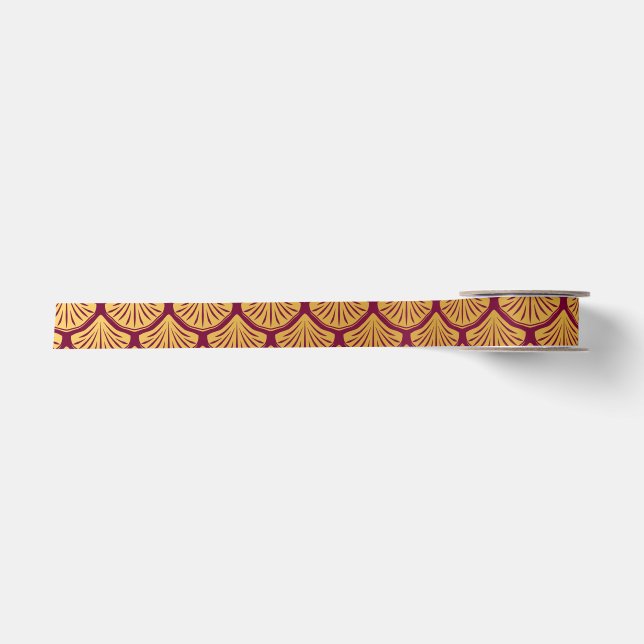 Ruban En Satin Écailles de sirène Art Déco - Magenta (Devant)
