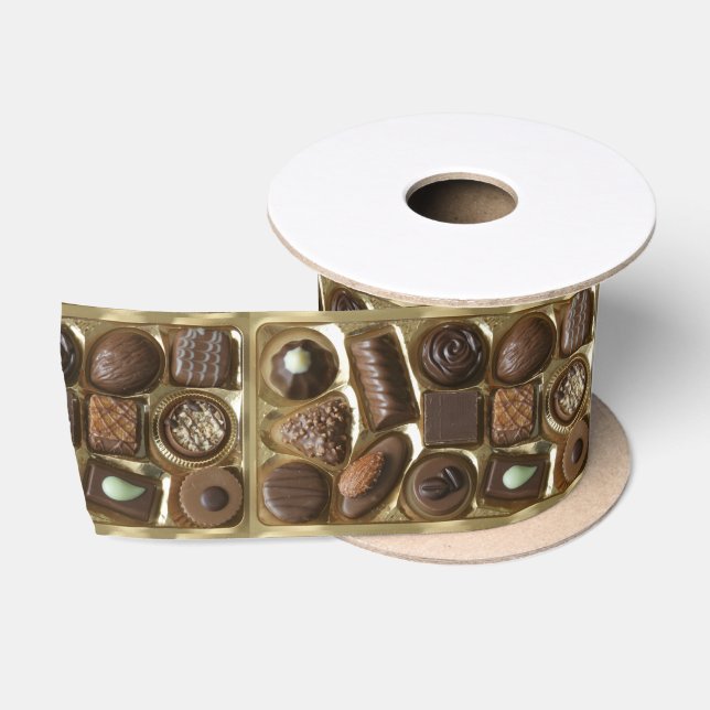 Ruban En Satin échantillons de chocolat (Bobine)