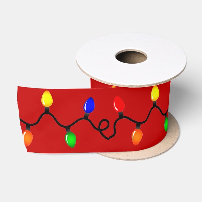 Ruban En Satin Éclairage de Noël Ribbon rouge (Bobine)