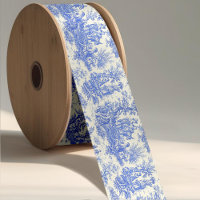 Elégant bleu vintage toile de jouy