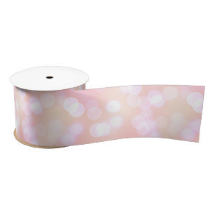 Ruban En Satin Élégant Bokeh Rose Bleu Merci Satin Ruban