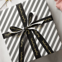 Elégant Merci Black Gold Custom Wedding Favoriser