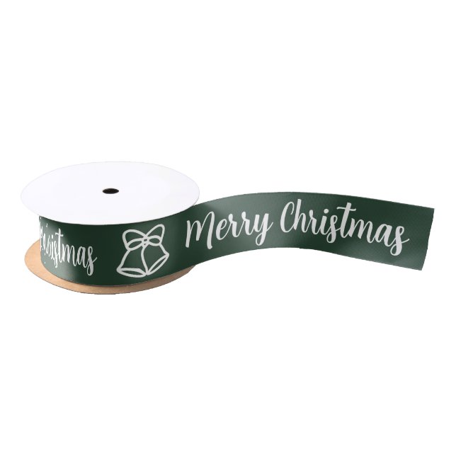 Ruban En Satin Elegant "Merry Christmas" (Bobine)
