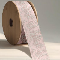 Elégant or rose vintage toile de jouy