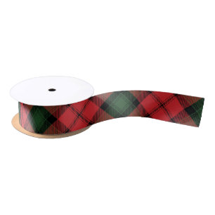 Ruban En Satin Élégant Paid Kerr Rouge Vert Classique Tartan