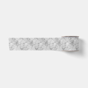 Ruban En Satin Elégant perlures Gris Marbre Texture Masque Visage