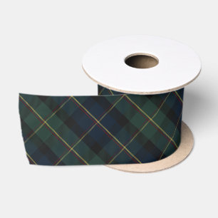 Ruban En Satin Élégant Plaid Classique de Noël