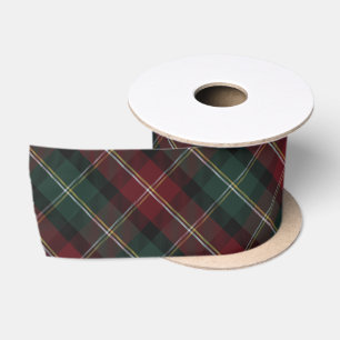 Ruban En Satin Élégant Plaid de Noël Classique