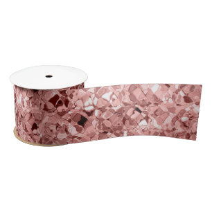 Ruban En Satin Élégant Rose Parties scintillant or Séquin Glam Sp